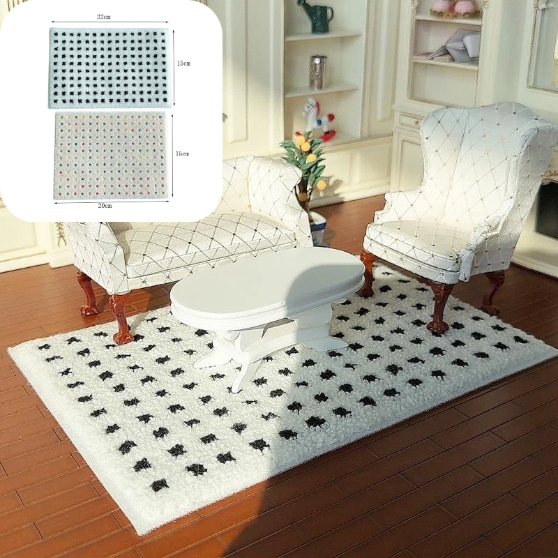 Photography Model - 1: 12 Dollhouse Miniature Plush Carpet