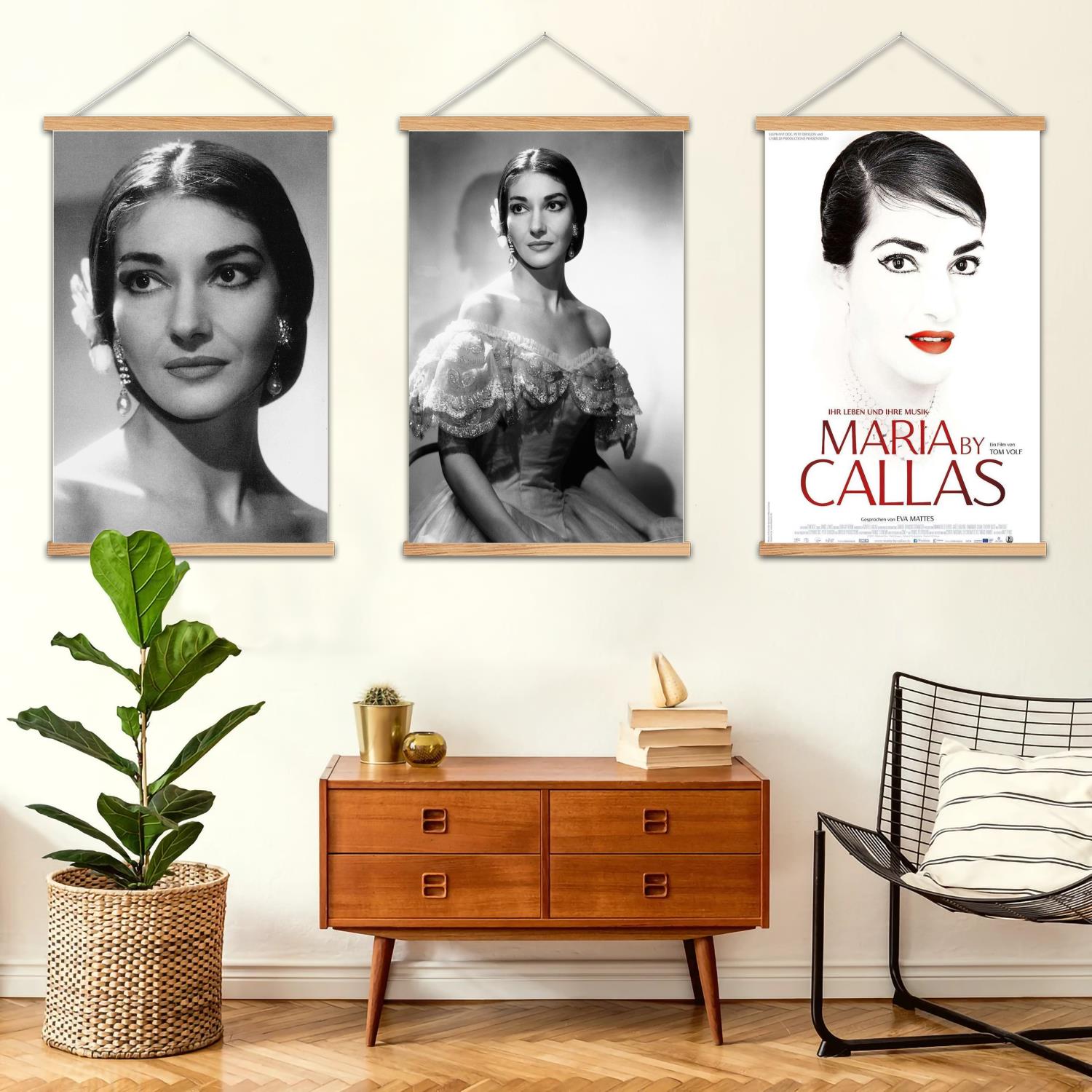 Photography Pose - Maria Callas Framed Wall Painting Canvas