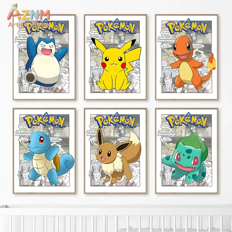 Photography Pose - AZNM Pokemon Comic Style Canvas Wall