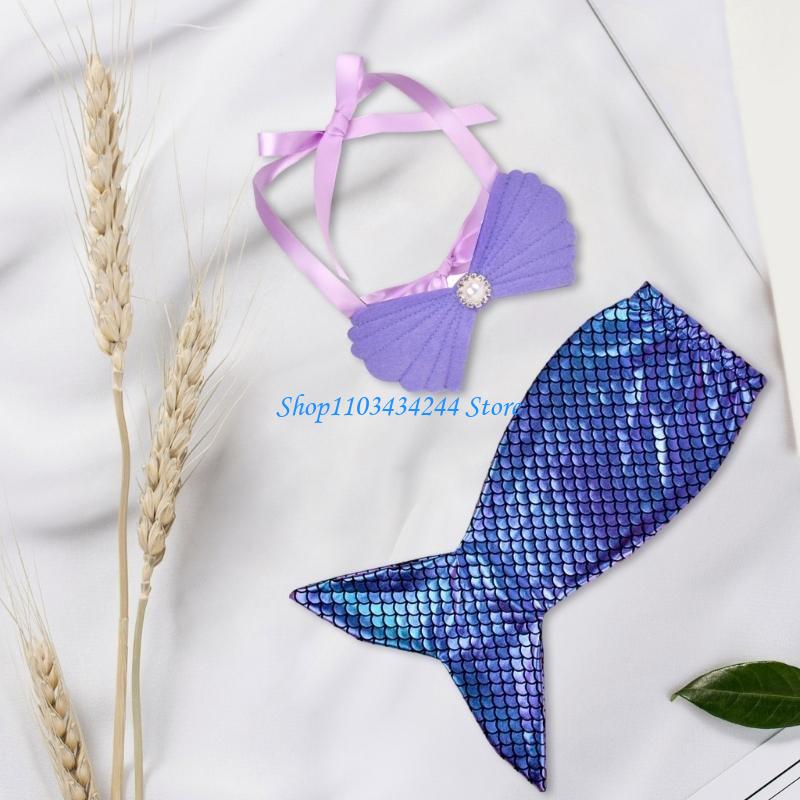 Photography Outfits - Infant Bra Tail Costume Baby Photo