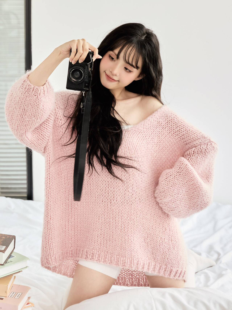 2026 New Lazy Girl Style Knitw - đánh giá và giá Photography Model
