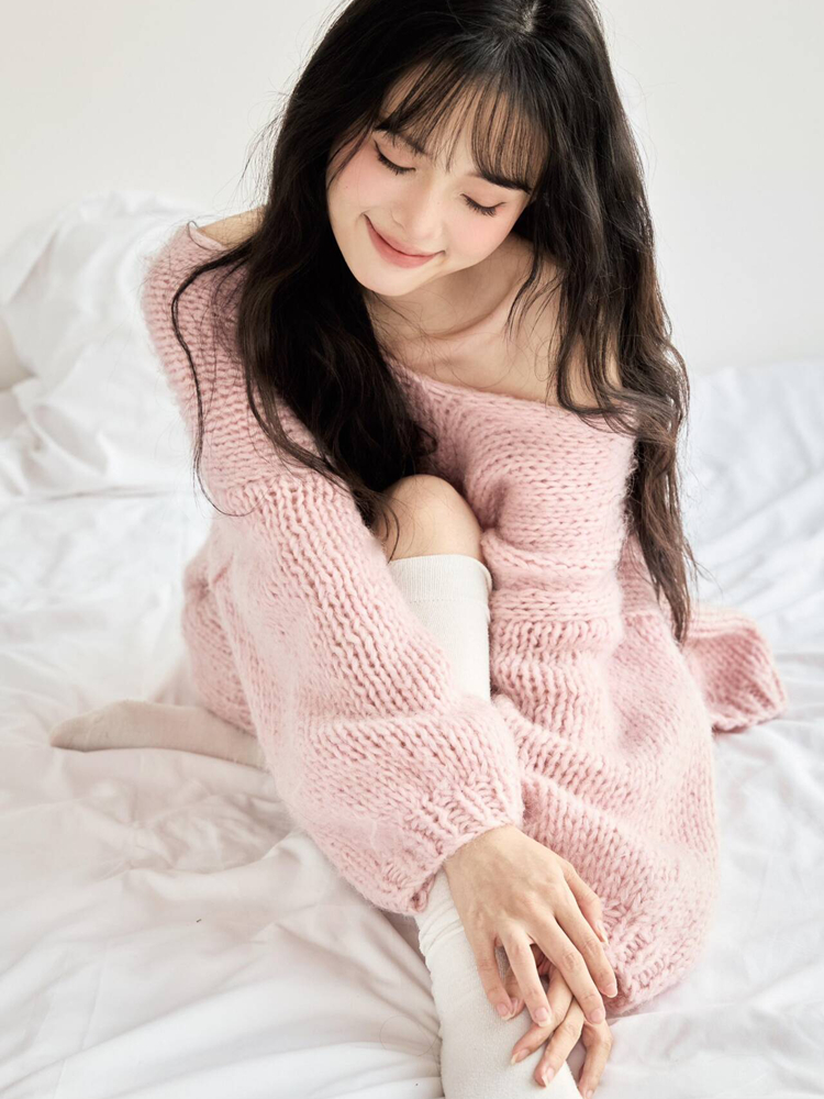 2026 New Lazy Girl Style Knitw - đánh giá và giá Photography Model