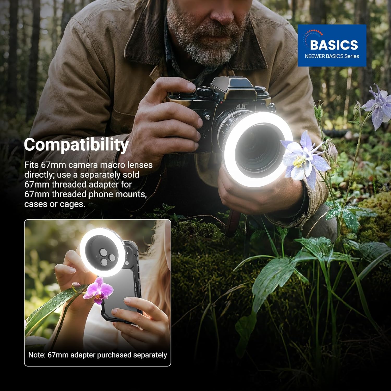 NEEWER Basics 67mm Threaded Ri - đánh giá và giá Photography Basic