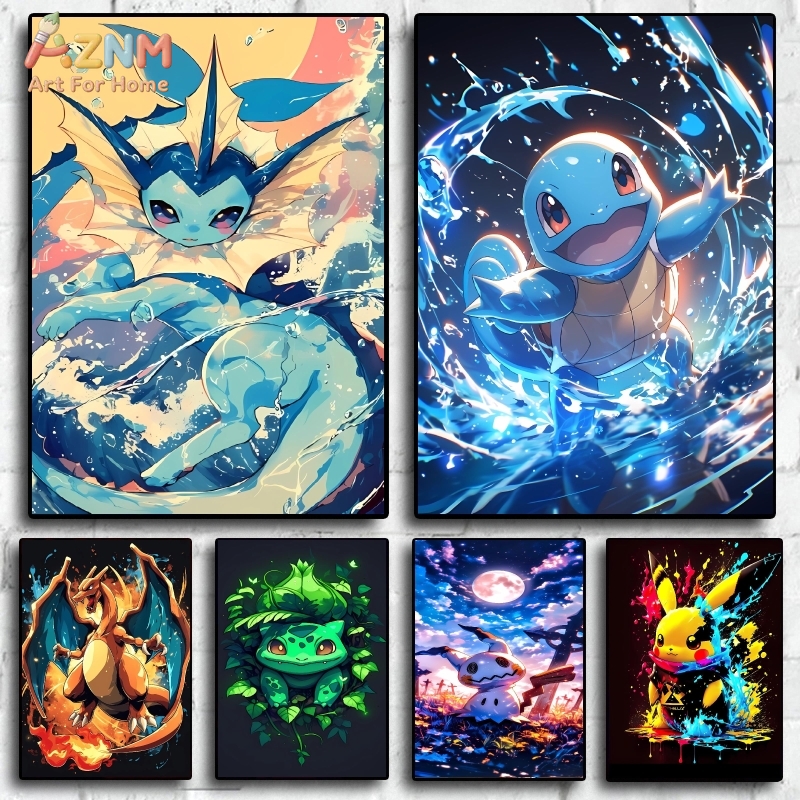 AZNM Pokemon Vaporeon Squirtle - đánh giá và giá Photography Pose