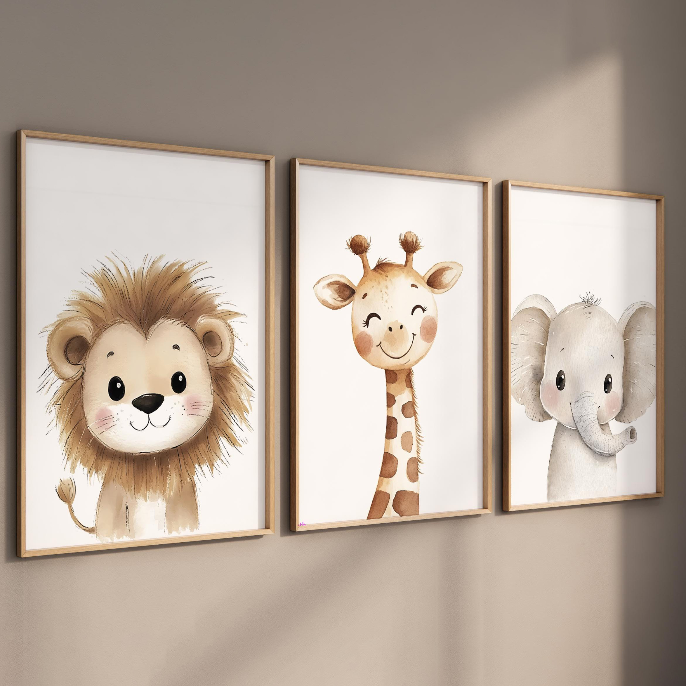 3pcs Safari Animal Nursery Pri - đánh giá và giá Photography Pose
