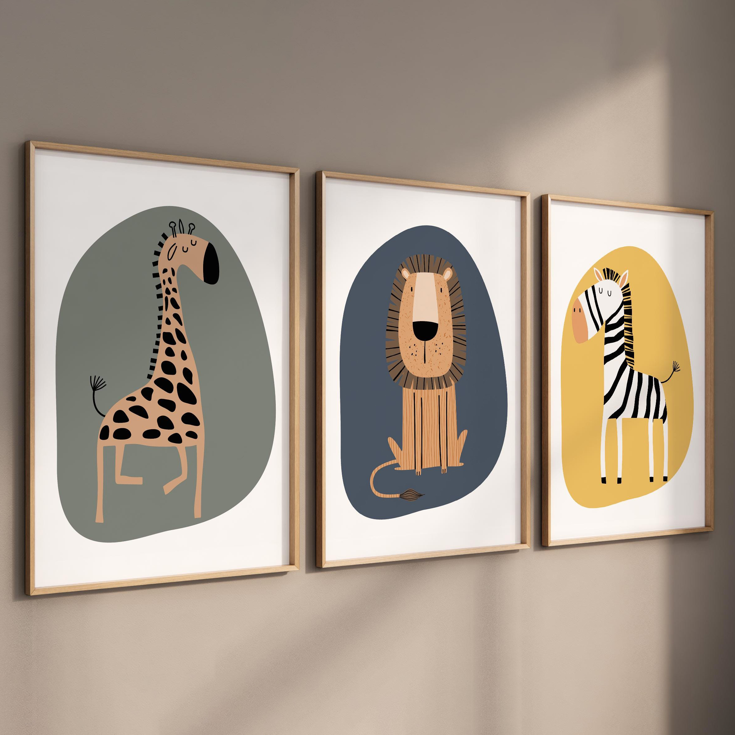 3pcs Safari Animal Nursery Pri - đánh giá và giá Photography Pose