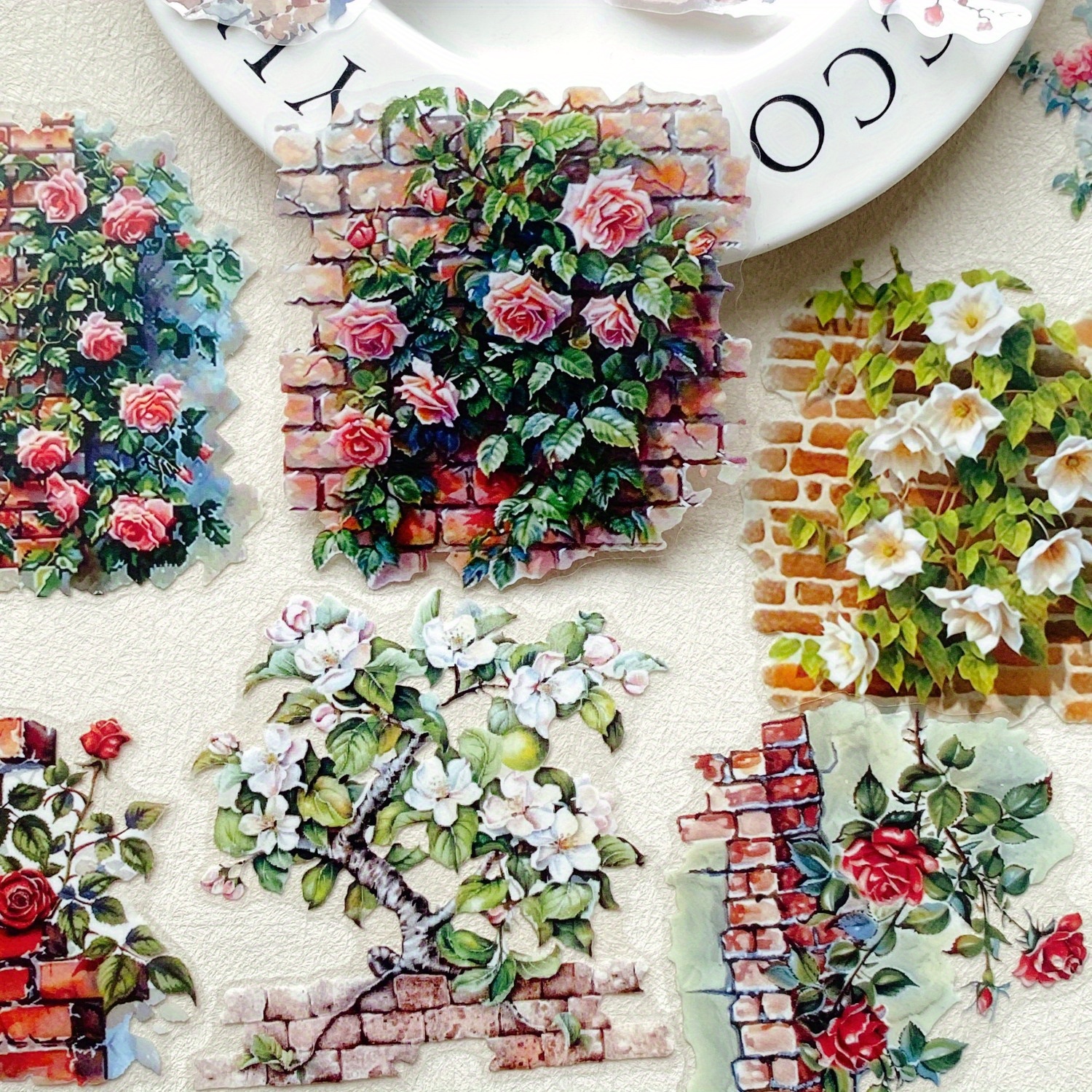 10pcs Plant Flowers Sticker PE - đánh giá và giá Photography Journal