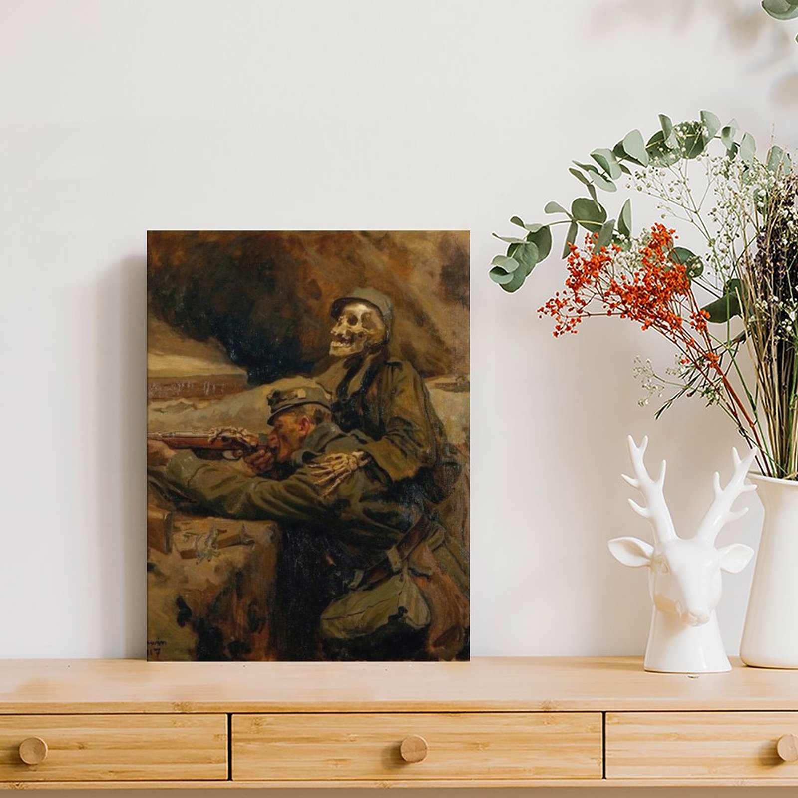 Death And The Soldier Canvas P - đánh giá và giá Photography Pose
