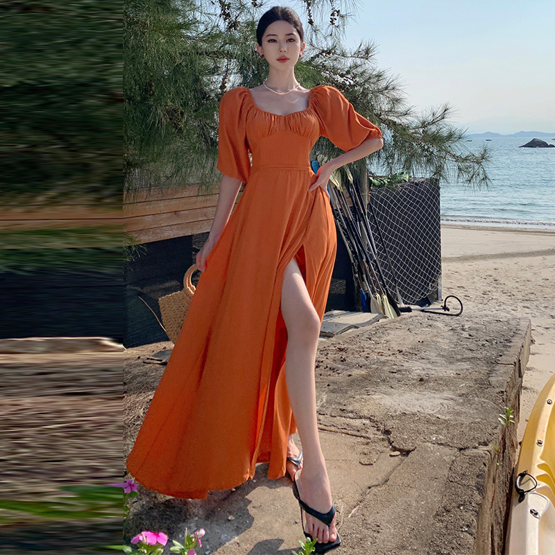Orange Bubble Sleeve Waist-Cin - đánh giá và giá Photography Bali