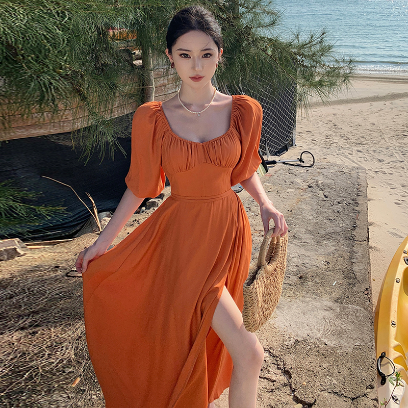 Orange Bubble Sleeve Waist-Cin - đánh giá và giá Photography Bali