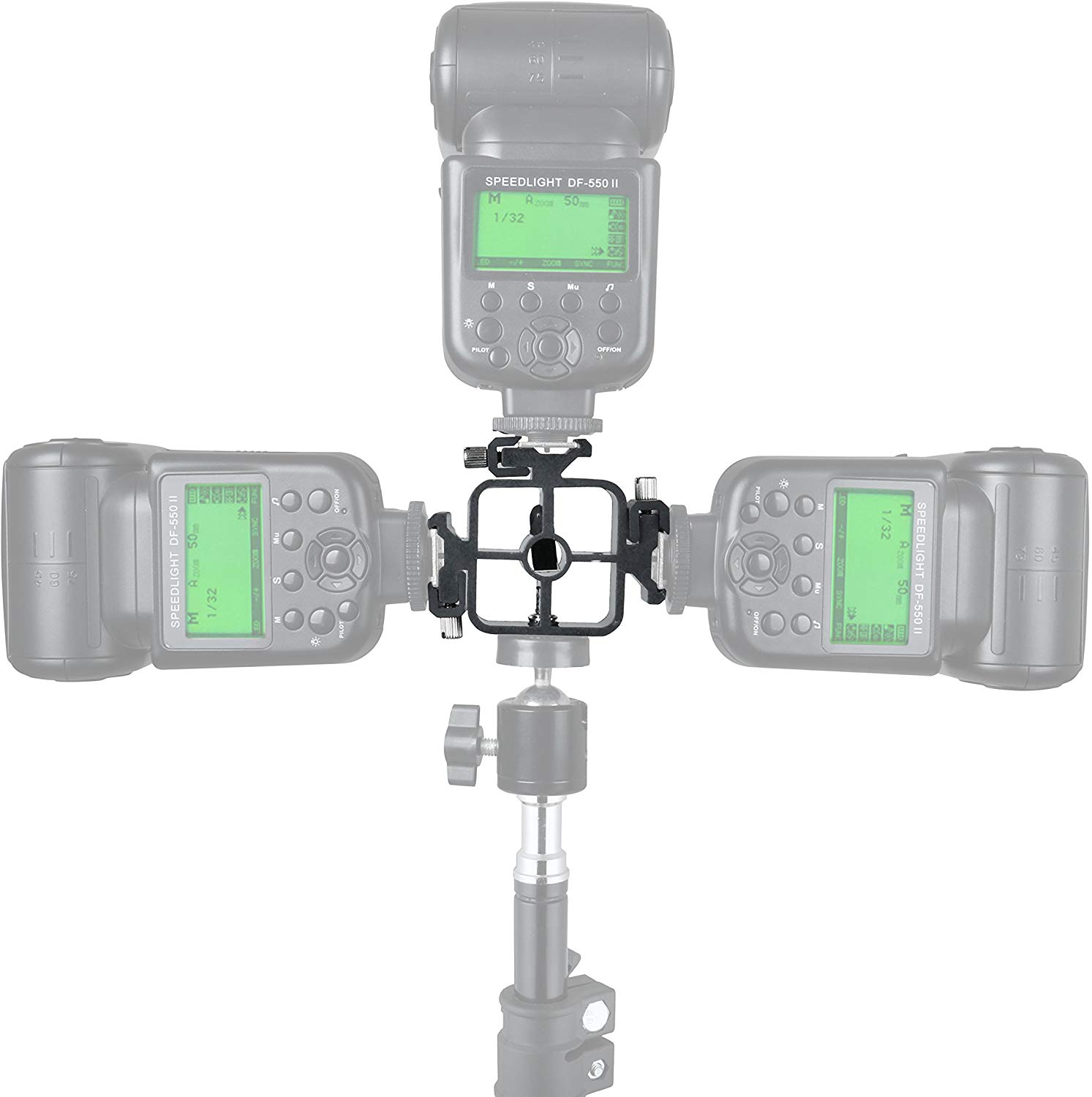 3 Triple Cold Shoe Mount Flash - đánh giá và giá Photography Umbrella Light